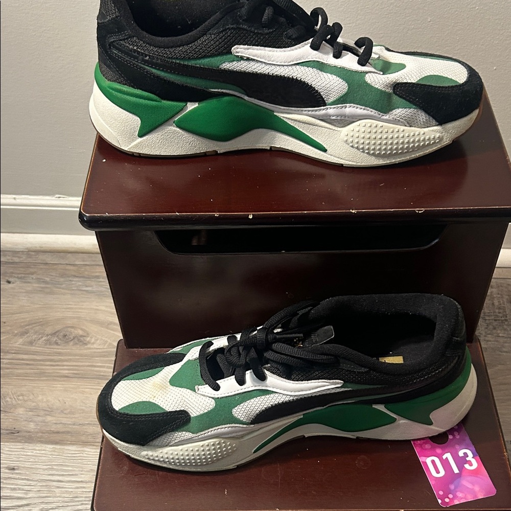 Puma RS-X3 Black and Green Athletic Shoes